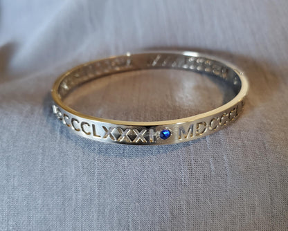 Spelman ROMAN numeral bangle